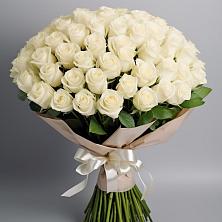 Букет 101 беля роза Белоснежка в Фоминское